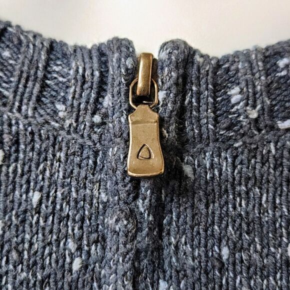 LIZ CLAIBORNE Vintage Blue Speckled Long Sleeve Zip- Up Sweater  Size Large - Picture 4 of 16